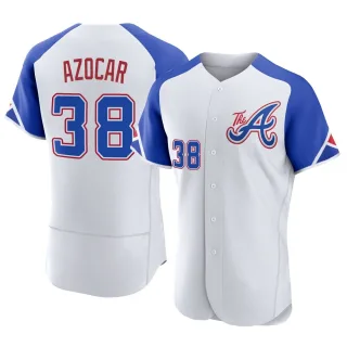 Men's Authentic White Jose Azocar Atlanta Braves 2023 City Connect Jersey