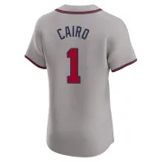 Men's Elite Gray Christian Cairo Atlanta Braves Road Jersey