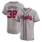 Men's Elite Gray Jose Azocar Atlanta Braves Road Jersey