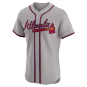Men's Elite Gray Jose Azocar Atlanta Braves Road Jersey
