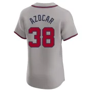 Men's Elite Gray Jose Azocar Atlanta Braves Road Jersey