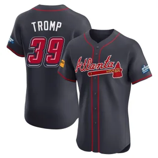 Men's Elite Navy Chadwick Tromp Atlanta Braves 2025 Speedway Classic Alternate Jersey