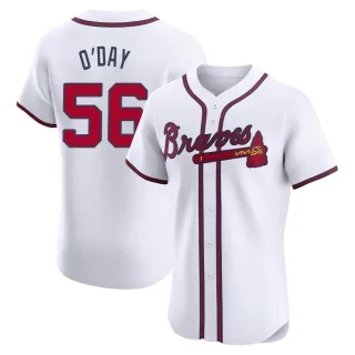 Men's Elite White Darren O'Day Atlanta Braves Home Jersey