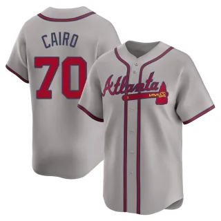 Men's Limited Gray Christian Cairo Atlanta Braves Away Jersey