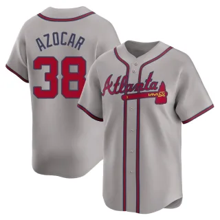 Men's Limited Gray Jose Azocar Atlanta Braves Away Jersey
