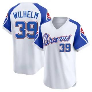 Men's Limited White Hoyt Wilhelm Atlanta Braves Throwback Cooperstown Collection Jersey