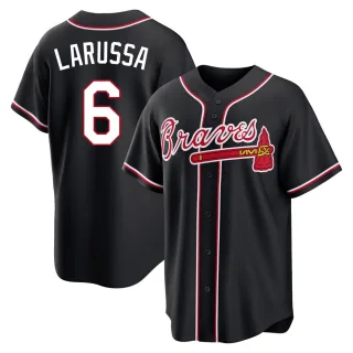 Men's Replica Black Tony Larussa Atlanta Braves Fashion Out Jersey