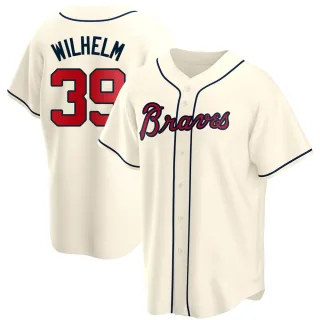 Men's Replica Cream Hoyt Wilhelm Atlanta Braves Alternate Jersey