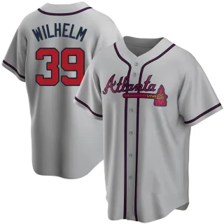 Men's Replica Gray Hoyt Wilhelm Atlanta Braves Road Jersey