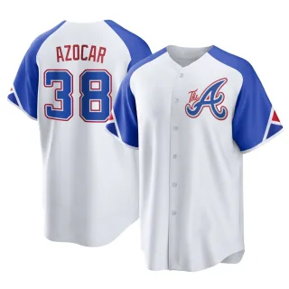 Men's Replica White Jose Azocar Atlanta Braves 2023 City Connect Jersey