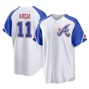 Men's Replica White Orlando Arcia Atlanta Braves 2023 City Connect Jersey