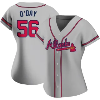Women's Authentic Gray Darren O'Day Atlanta Braves Road Jersey