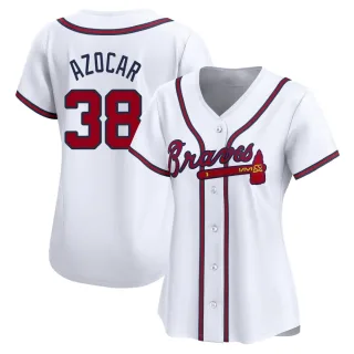 Women's Limited White Jose Azocar Atlanta Braves Home Jersey
