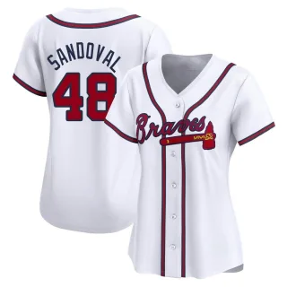 Women's Limited White Pablo Sandoval Atlanta Braves Home Jersey