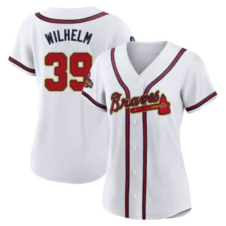 Women's Replica Gold Hoyt Wilhelm Atlanta Braves White 2022 Program Jersey