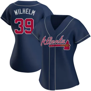 Women's Replica Navy Hoyt Wilhelm Atlanta Braves Alternate Jersey