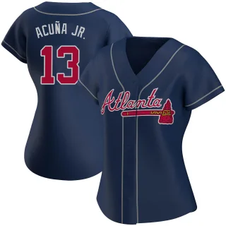 MLB Atlanta Braves City Connect (Ronald Acuña Jr.) Women's Replica Baseball  Jersey.