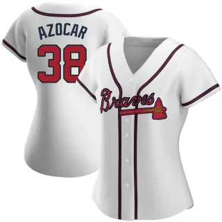 Women's Replica White Jose Azocar Atlanta Braves Home Jersey