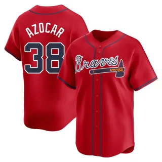 Youth Limited Red Jose Azocar Atlanta Braves Alternate Jersey