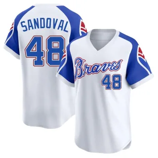 Youth Limited White Pablo Sandoval Atlanta Braves Throwback Cooperstown Collection Jersey