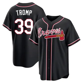 Youth Replica Black Chadwick Tromp Atlanta Braves Fashion Out Jersey