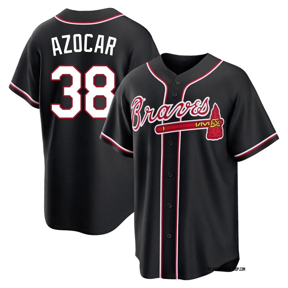 Youth Replica Black Jose Azocar Atlanta Braves Fashion Out Jersey