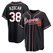 Youth Replica Black Jose Azocar Atlanta Braves Fashion Out Jersey