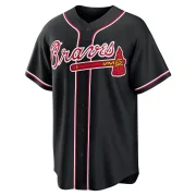 Youth Replica Black Jose Azocar Atlanta Braves Fashion Out Jersey