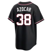 Youth Replica Black Jose Azocar Atlanta Braves Fashion Out Jersey