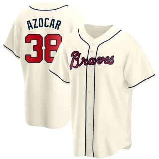 Youth Replica Cream Jose Azocar Atlanta Braves Alternate Jersey