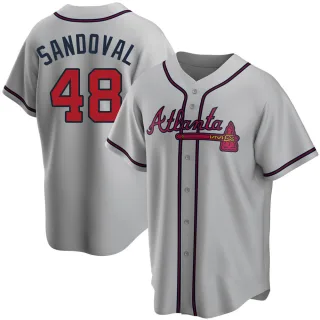 Youth Replica Gray Pablo Sandoval Atlanta Braves Road Jersey