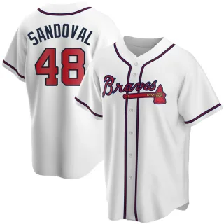 Youth Replica White Pablo Sandoval Atlanta Braves Home Jersey